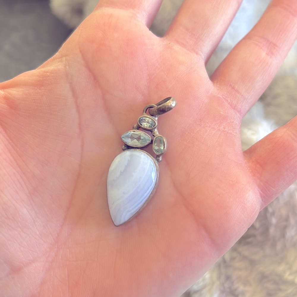 Blue lace agate & aquamarine